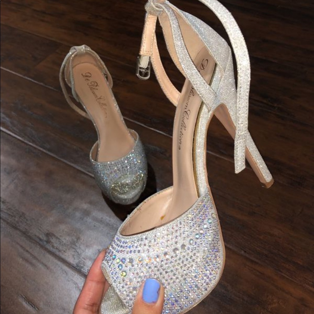 Rhinestone platform heels